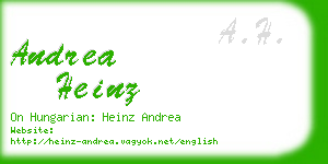 andrea heinz business card